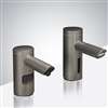 Fontana Bollns Brushed Nickel Commercial Motion Sensor Faucet & Automatic Liquid Soap Dispenser For Restrooms